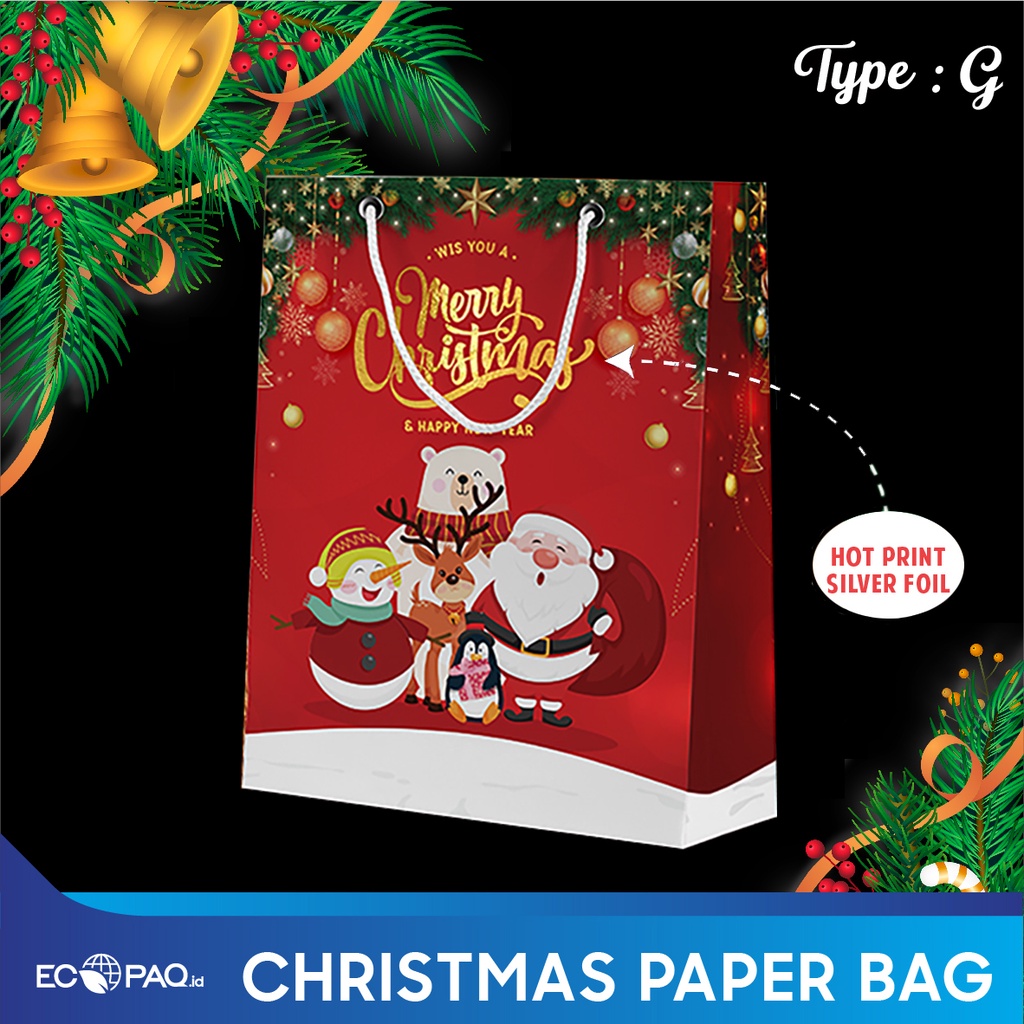

Paper Bag Natal - Paper Bag Christmas| 15x8x20 cm Varian (5 pcs)