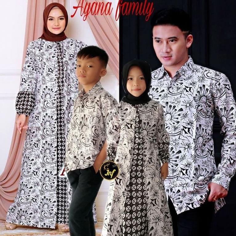 PWS.18Oc22a ▫ SET FAMILY BATIK COUPLE KELUARGA AYANA SET SERAGAM KELUARGA BATIK