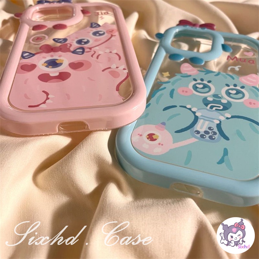 Redmi 12C 10C 10A 9T Note 12 11s 10s 11 10Pro 9A 9C A1 A1+ Xiaomi 12 11Lite Poco X3Pro NFC F3 M3 M4Pro 5G 3D Small Monster Phone Casing Couple Cute Case Monster Phone Soft Cover