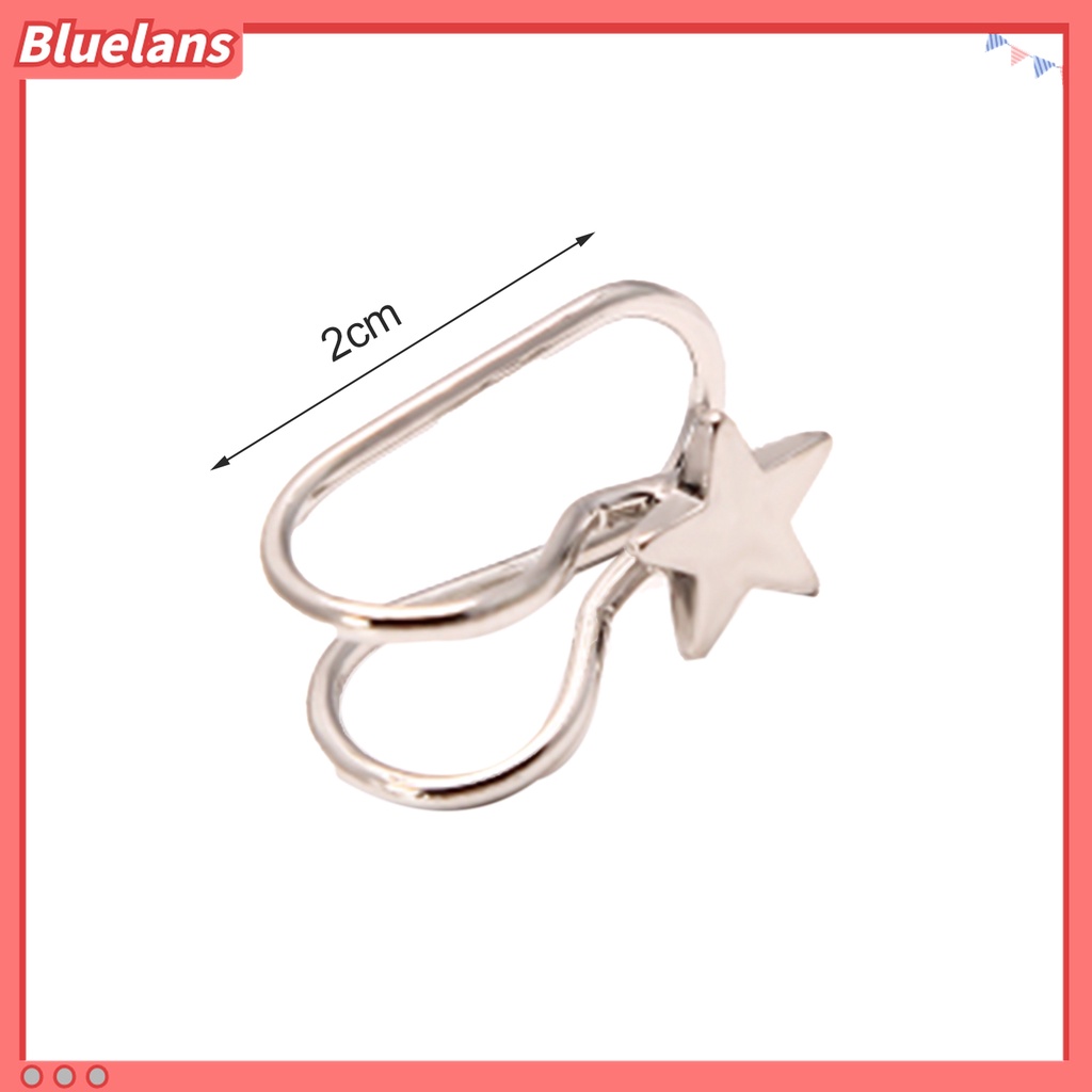 1pc Anting Klip Bentuk U Desain Bintang Untuk Aksesoris Perhiasan