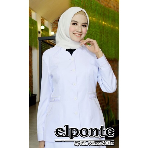 SERAGAM PERAWAT/ BAJU PERAWAT  902/ BAJU ASN STLAN  ROK / ATS PUTIH SANGHAI  902 FREE HIJAB