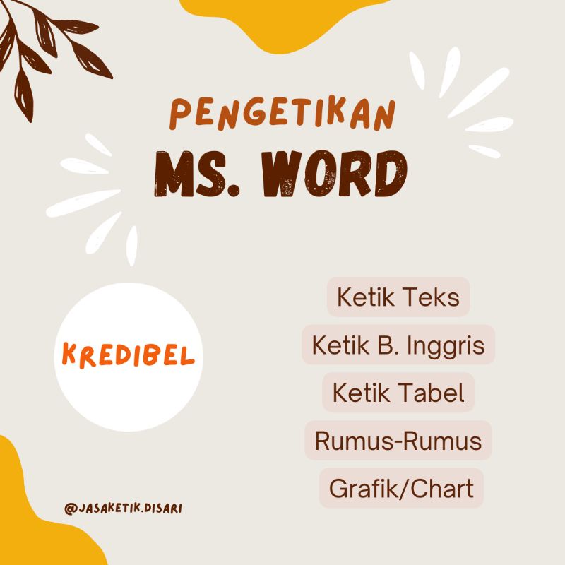 PENGETIKAN MICROSOFT WORD | MS WORD | JASA KETIK