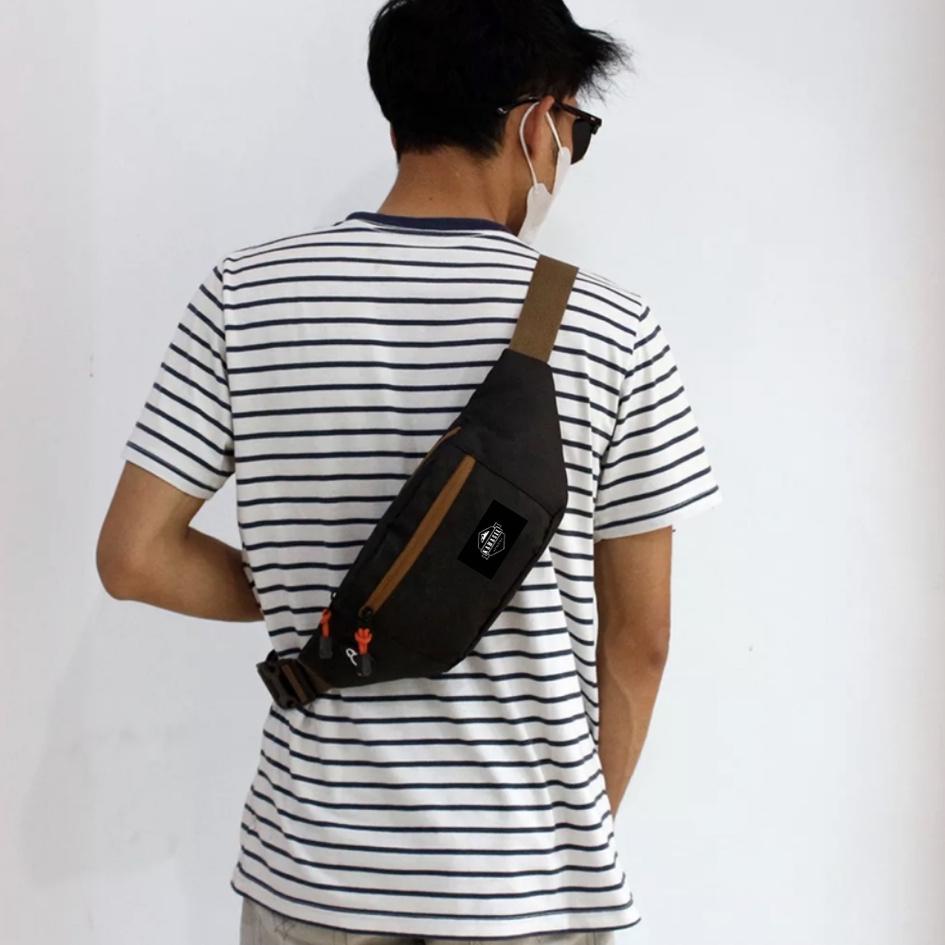 Termurah WB K02 - Tas Selempang Bahu Slempang Pinggang Waistbag Pria Wanita Cowok Cewek Original Bra