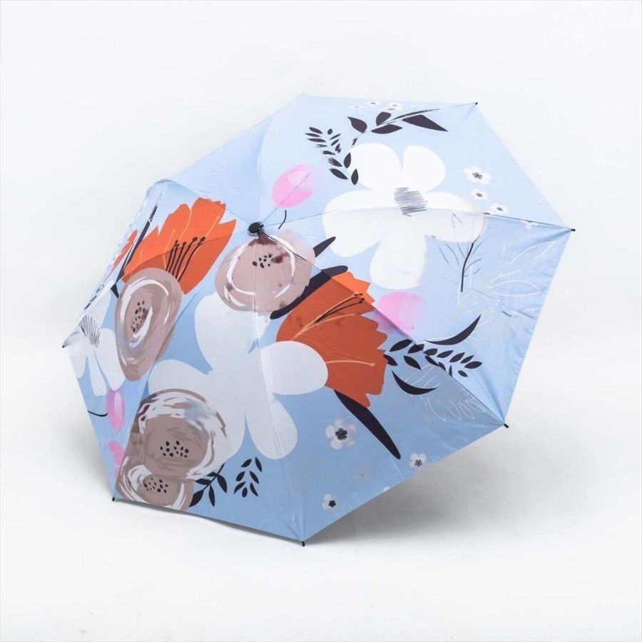 Payung lipat 3 motif  Bunga Besar lapis anti UV  GRC 002A kembang cantik jepang 002