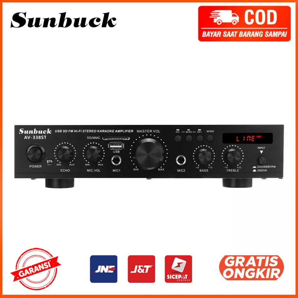 Audio Amplifier Bluetooth EQ Karaoke FM 2000W AV-338ST