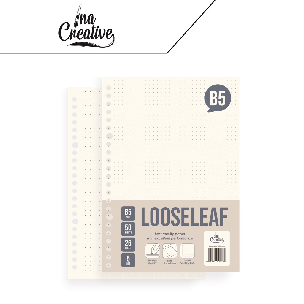 

KERTAS BINDER B5 MURAH LOOSELEAF INA CREATIVE 50 HVS
