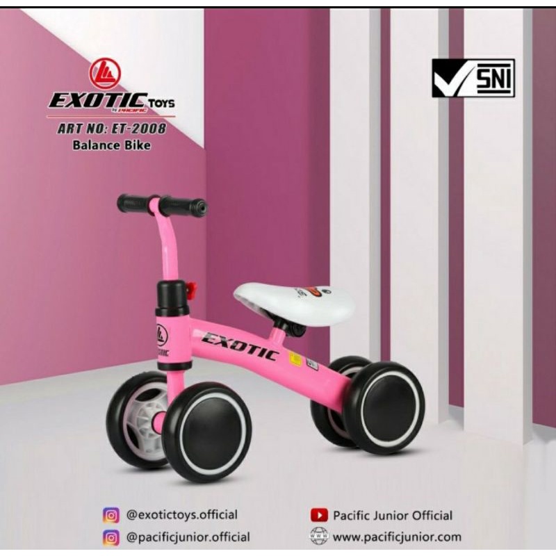 Balance Bike Mainan Sepeda Anak Roda 4 Push Bike Balance Sepeda Keseimbangan Exotic et 2008 Roda Emp
