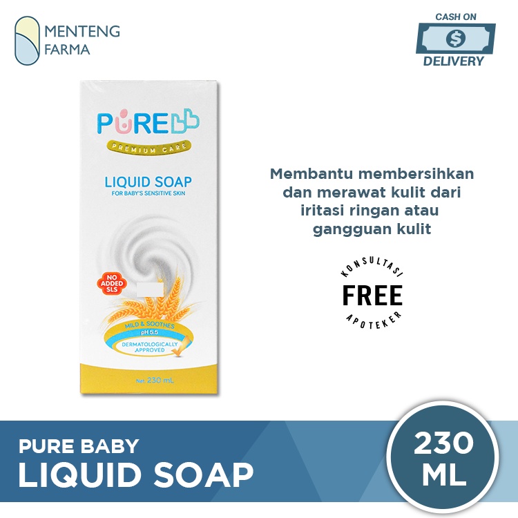 Pure Baby Liquid Soap 230 mL - Sabun Mandi Cair Bayi Kulit Sensitif