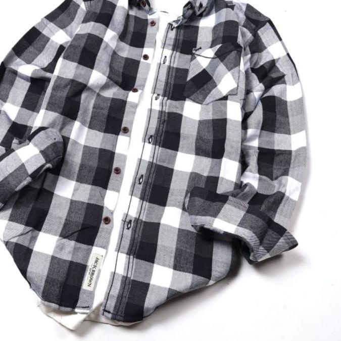 11.11 sale (New-COD) KEMEJA FLANEL LENGAN PANJANG premium quality - pria wanita BRILL EIGHTY EIGHT S