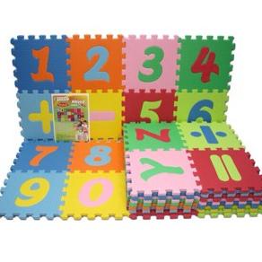 Karpet Puzzle Evamat Abjad Mini / Angka dan simbol / Alas bermain Anak