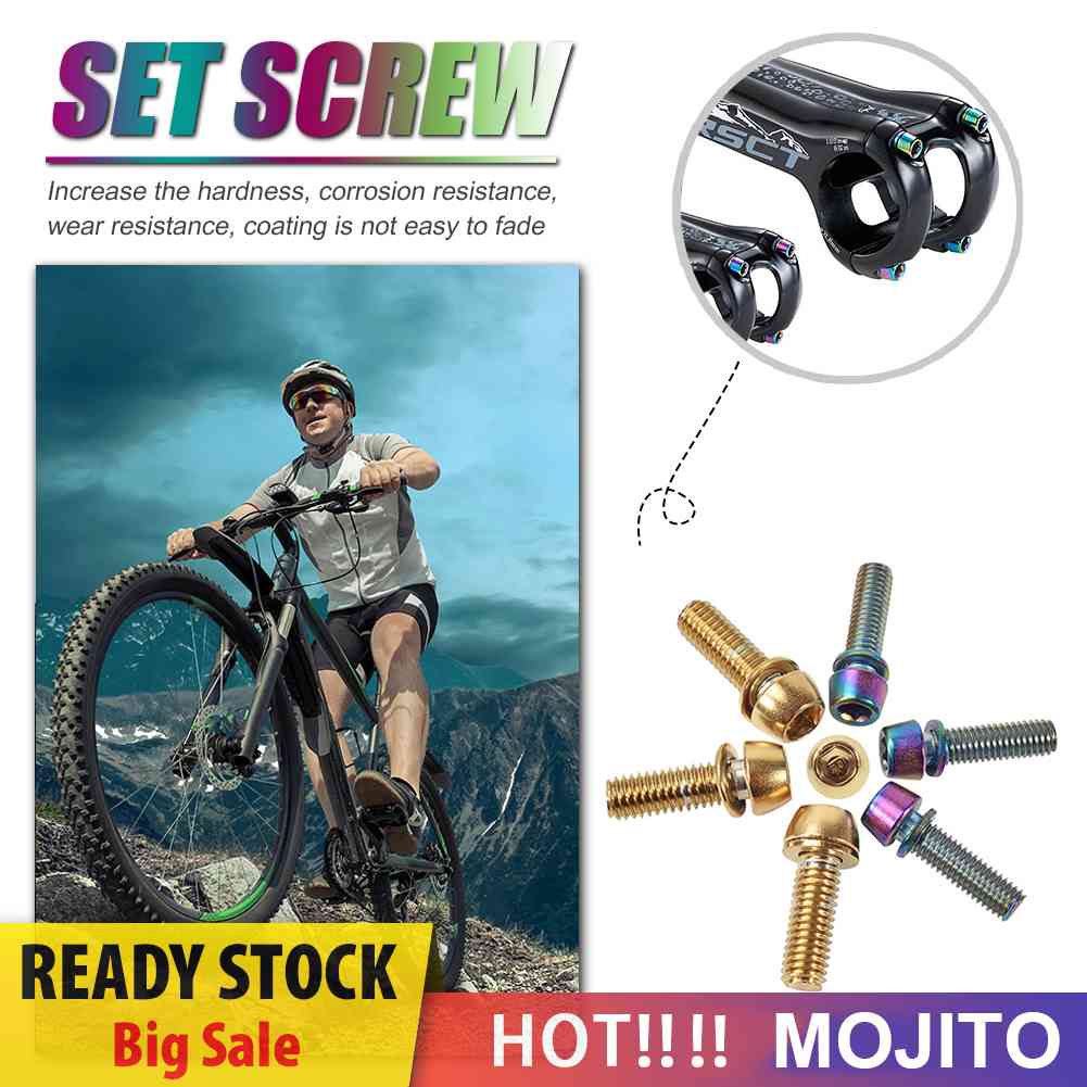6Pcs Sekrup Stem Stang Sepeda MTB Bahan Stainless Steel