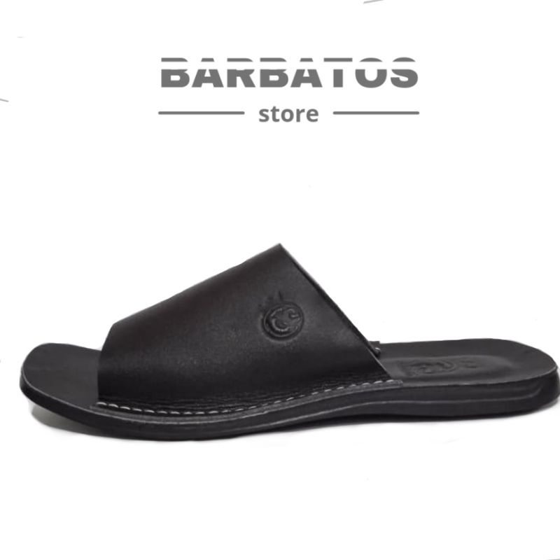 BARBATOS | Sandal Kulit Asli Kokop Pria | Sandal Kulit Slop | Sandal Kulit Slipper