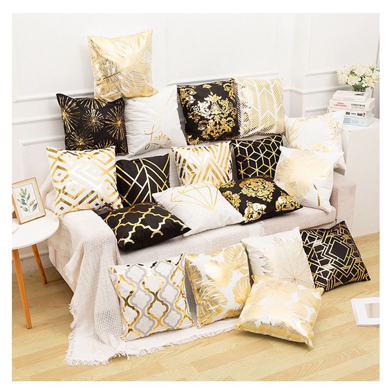 GM055  Sarung Bantal Sofa Motif Modern Minimalis 45x45cm