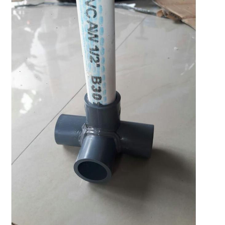 Hot Item--sambungan pipa 4 arah 1/2 inchi konektor pipa