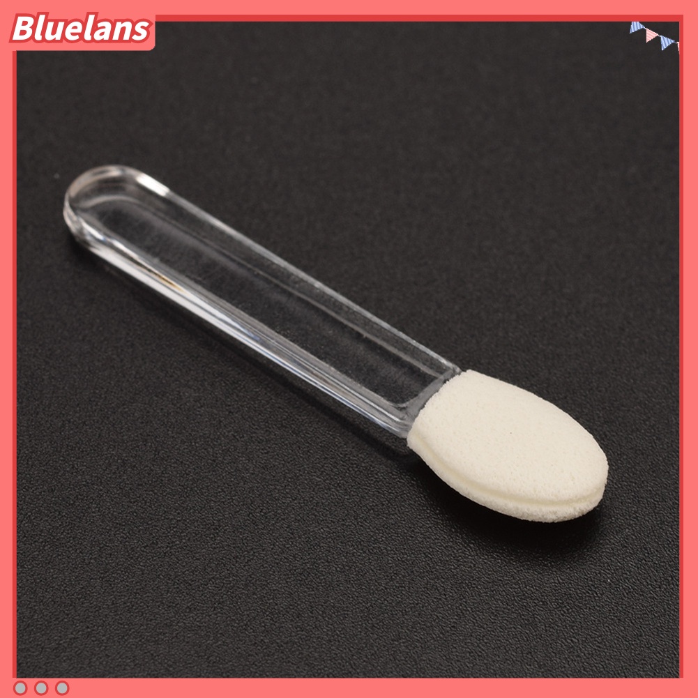 Bluelans 10Pcs Brush Spons Aplikator Eyeshadow Sekali Pakai Warna Transparan Untuk Makeup