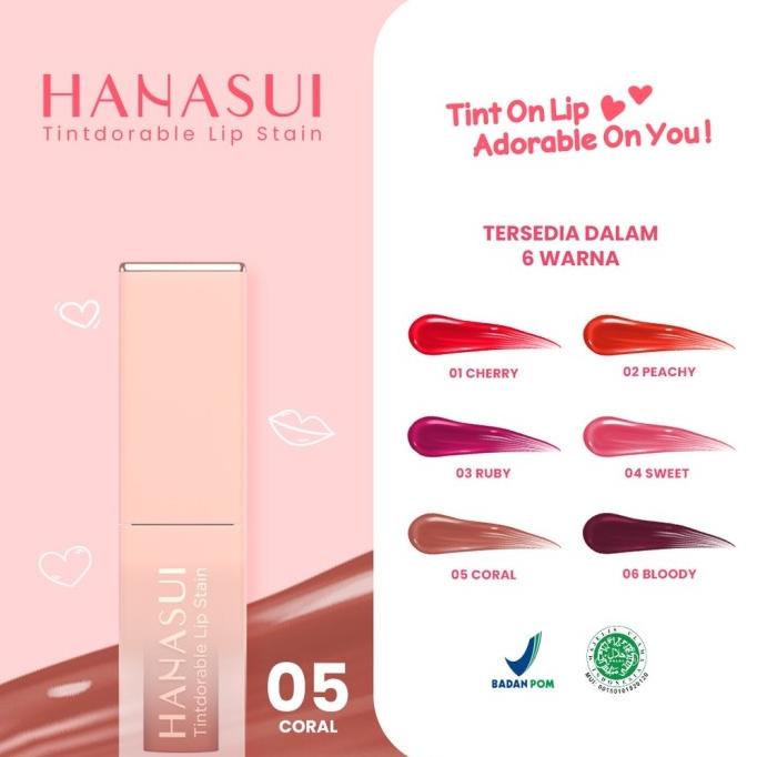 Hanasui Tintdorable Lip Stain - Lip Tint - 05 CORAL
