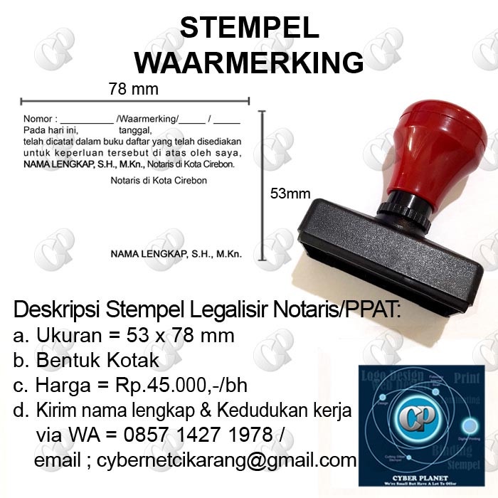 

Segera Miliki Stempel Waarmerking Terlaris