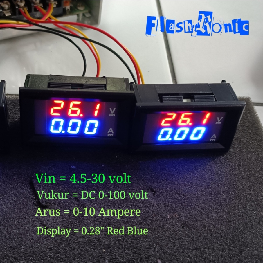 Digital Voltmeter Ammeter 0,28" DC 0-100Volt