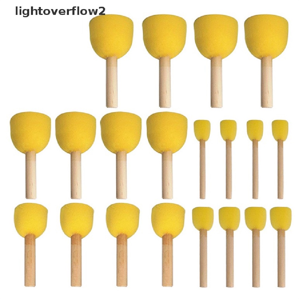 (lightoverflow2) Set Kuas Spons Bulat Untuk Melukis DIY