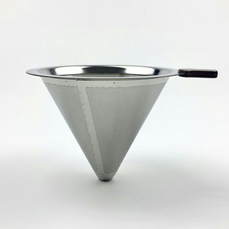 Filter Penyaring Kopi V60 Cone Coffee Dripper Filter Size Medium f-402 Silver