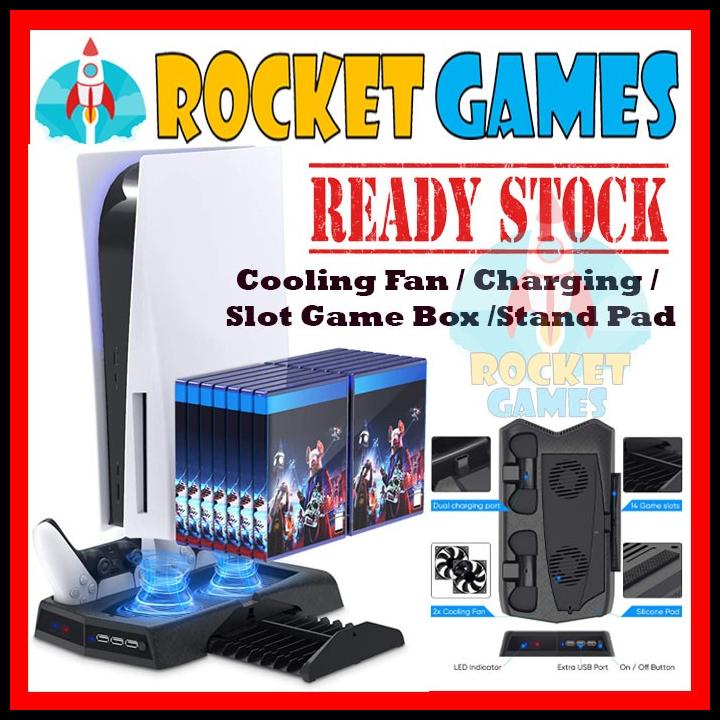 Kjh Charging Stand With Cooling Fan Ps5 / Kipas Ps5