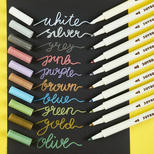 

Terbaik Color Pen Pulpen Pena Warna Joyko CLP-22-10 Metallic 10 Warna Colors ✔