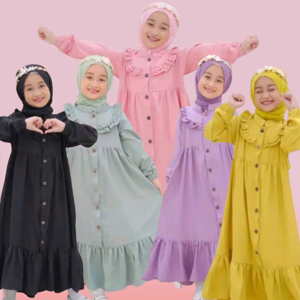 baju anak terbaru - dres anak kekinian - gamis 3-12 tahun