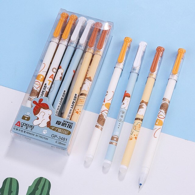 ODEMEI Pen Gel Hapus /Pulpen Bisa Dihapus/Erasable Pen isi 12Pcs Pen Lucu