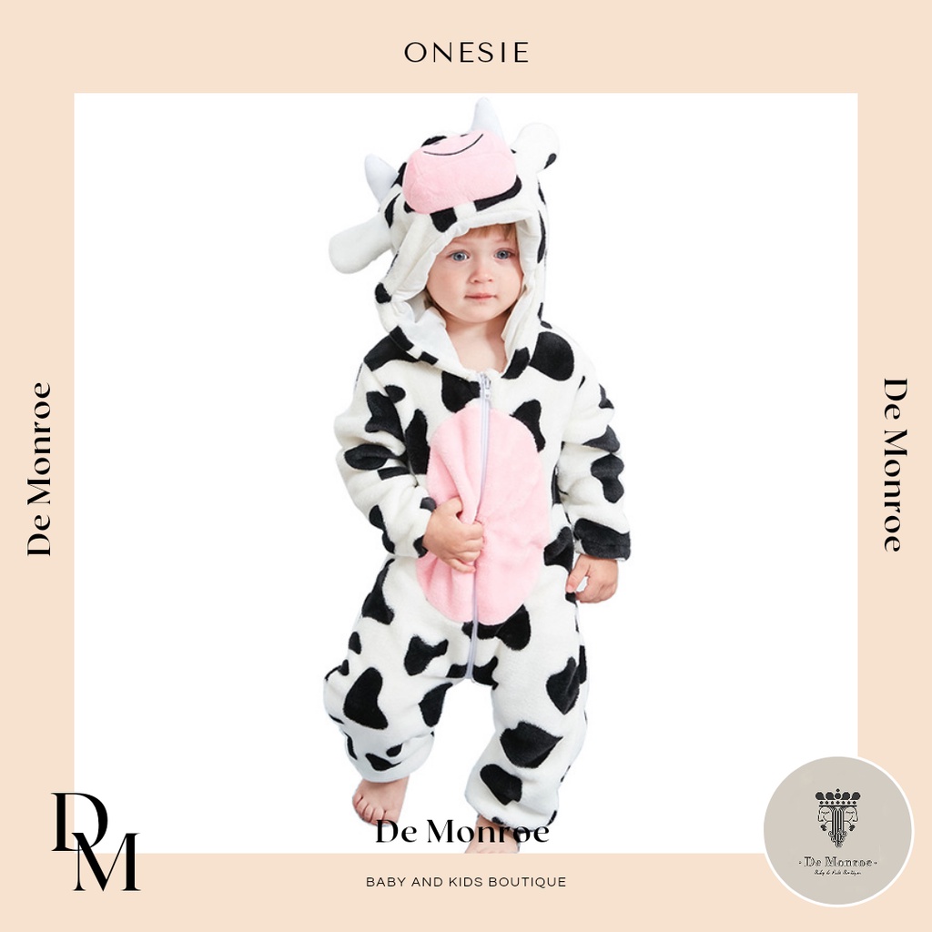 Size 70 ( 0-6 Bulan ) GROSIR MURAH De Monroe Baju Bayi dan Anak Baju Tidur Kostum Bayi Binatang Jumper Animal Romper Onesie Cewek Cowok Singa dll