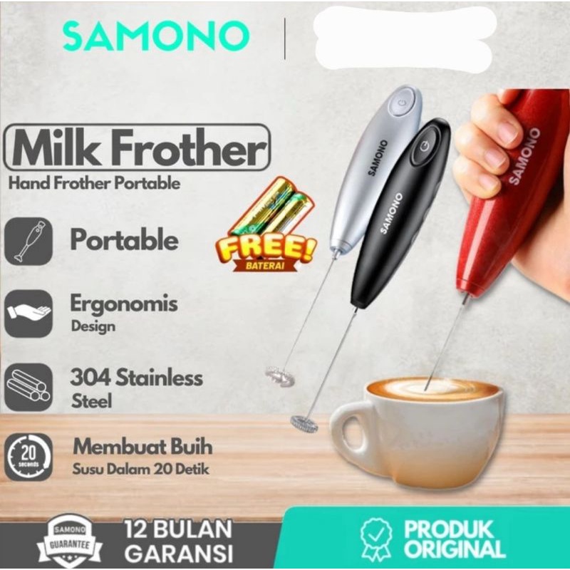 Pengocok Susu Mini Milk Frother SAMONO SW-MFB11 SW-MFR11 SW-MFS11
