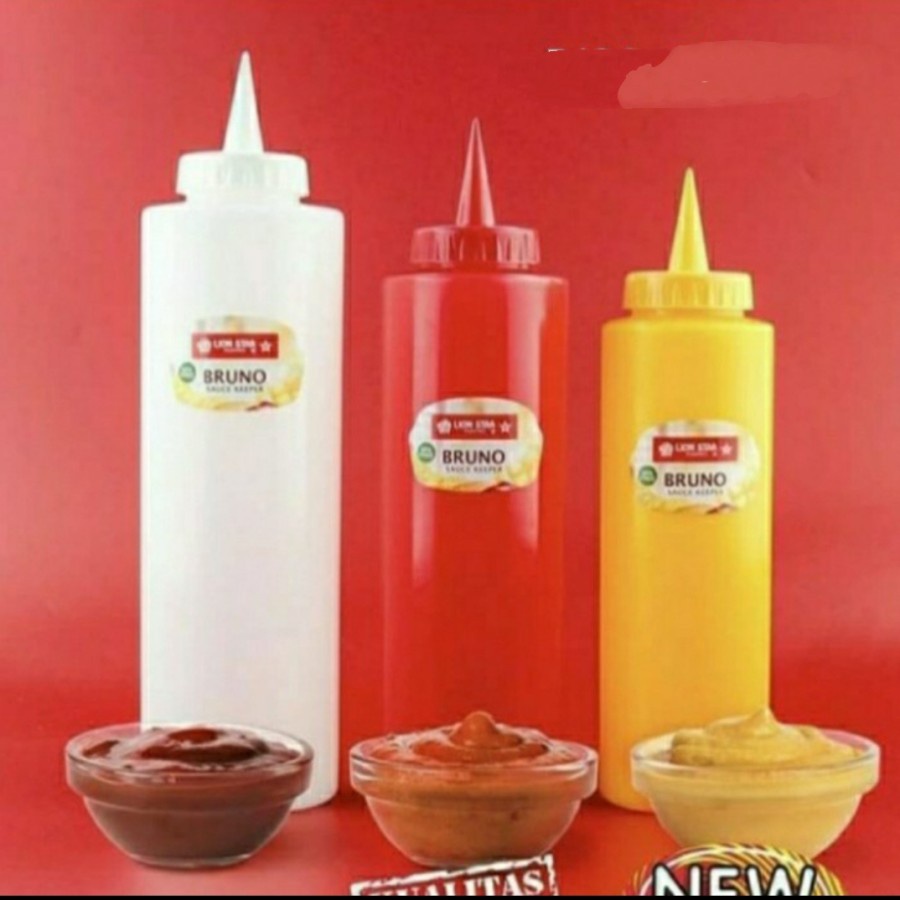 Botol Kecap 550 mil Plastik BPA Free/Botol Saos Mayones/Tempat Saos