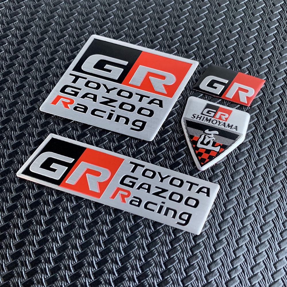 1PC 3D Aluminium GR Logo Stiker Mobil Emblem Lencana Stiker untuk Toyota HV YARiS RZ RC RS Prius GR Lexus Harrier