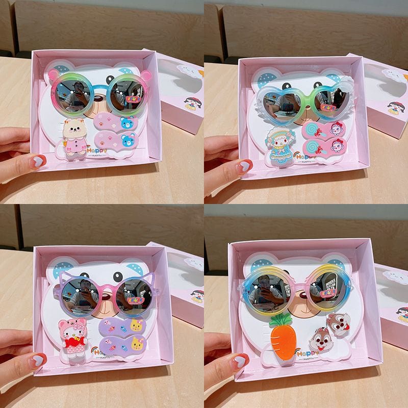 A25 Set Kacamata Hitam Anak Warna Warni Lucu Terbaru / Fashion Anak