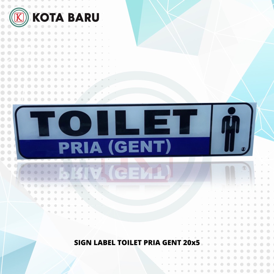 

SIGN LABEL TOILET PRIA GENT 20x5