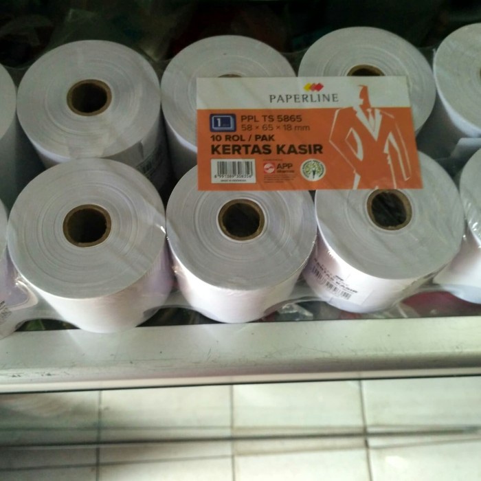 

Kertas Thermal Kertas Kasir/Kertas Thermal Ukuran 58 X 65 X 18 Mm Paperline.