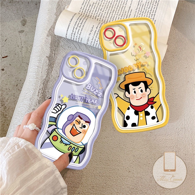 Redmi 12C 10 9T 10A 9 9A 9C NFC 10C A1 A1+Case Redmi Note9 8 Note10 11 Pro+10s 11s Note 10 Pro Max Plus Wavy Edge Toy Story Woody Buzz Light Tahun Shockproof Soft TPU Belakang Sarung