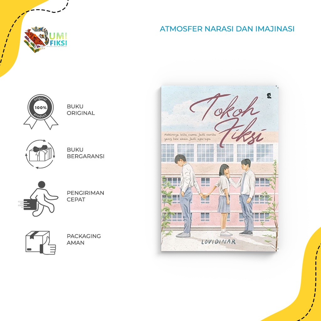 Buku Novel Tokoh Fiksi - Gradien Mediatama - Lovi Dinar - Bumi Fiksi