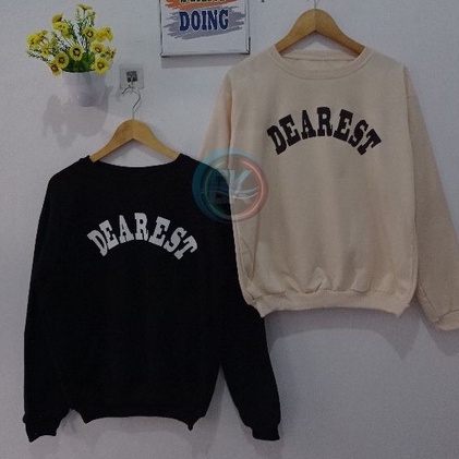 DEarest Sweater Basic Pria Wanita Bahan Fleece