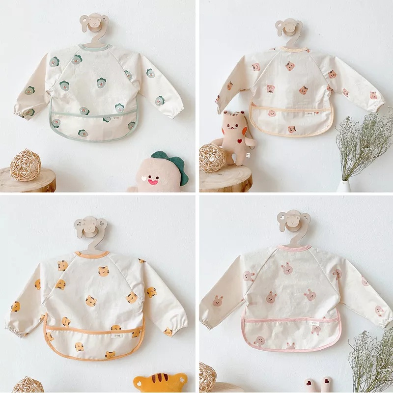 BIANCA - BEAR SERIES Bibs Anak Lengan Panjang Premium Korea Full Waterproof