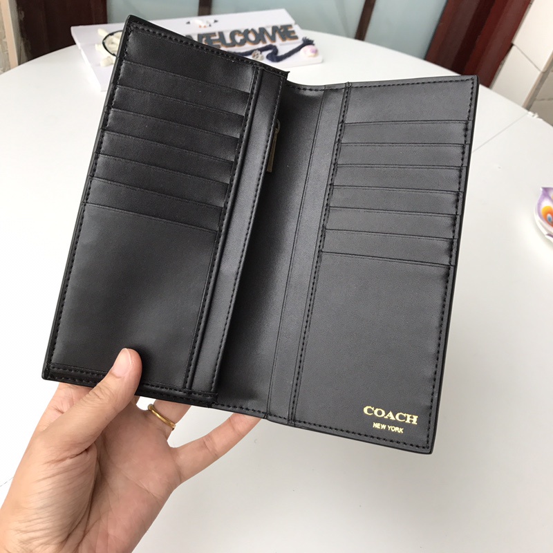 [shopee live]74599  coach women wallet long style zip purses  qianbap