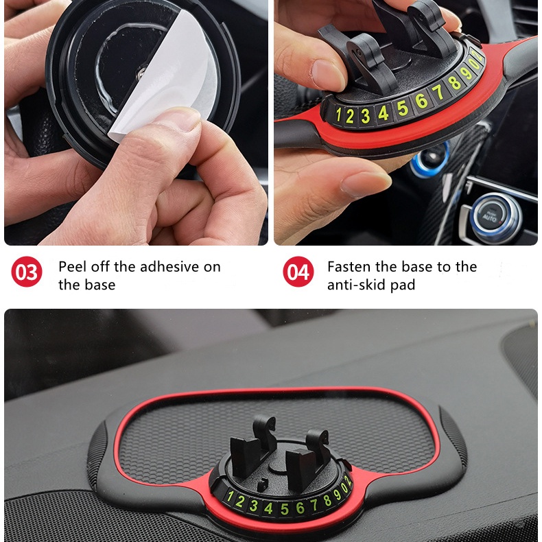 Pad Holder Hp / GPS Multifungsi Anti Slip / Lengket Bahan PU Untuk Dashboard Mobil