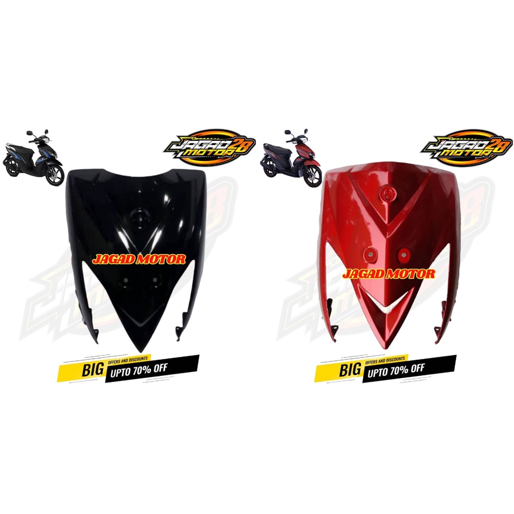 Tameng Depan Yamaha Mio GT Hitam Merah / Dasi Depan Yamaha Mio GT Hitam Merah / Tameng Dasi Panel Dada Depan Yamaha Mio GT Hitam Merah / Cover Body Depan Yamaha Mio GT Hitam Merah