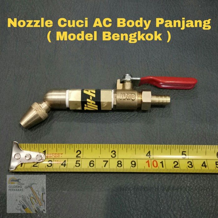 Nozzle Cuci AC Bengkok Body Panjang / Nosel Cuci AC / Nozzle Steam