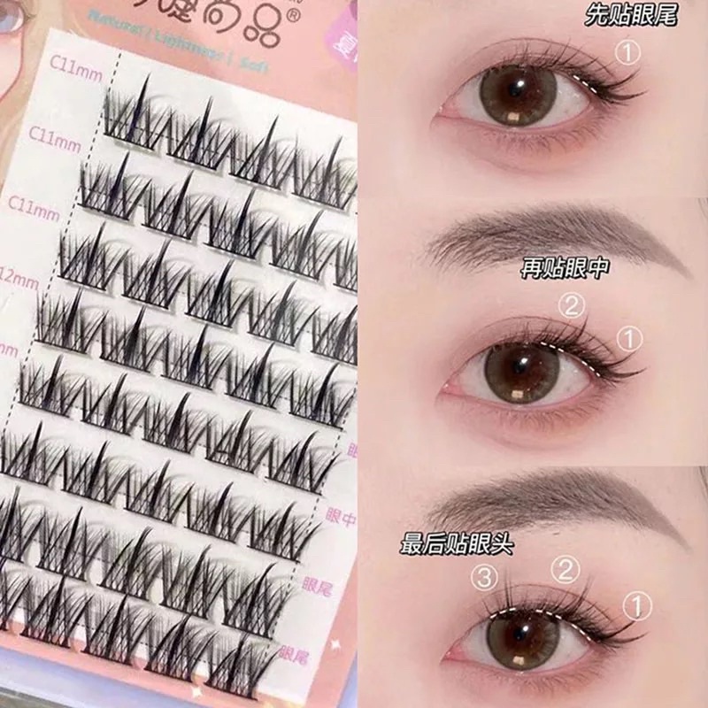 F84 - FAIRY LASHES DOUYIN MAKEUP - Comics Eye Lashes Thick Grafted Eyelashes Makeup Eyelash Extensions False Eyelashes Soft Natural Professional Eyelash Tools