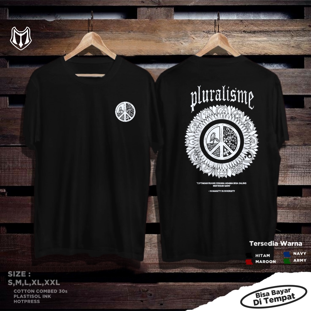 KAOS SANTRI PLURALISME / KAOS TOLERANSI KAOS HUMANITY DISTRO TERBARU KEREN SIMPLE MAIYAH CAK NUN