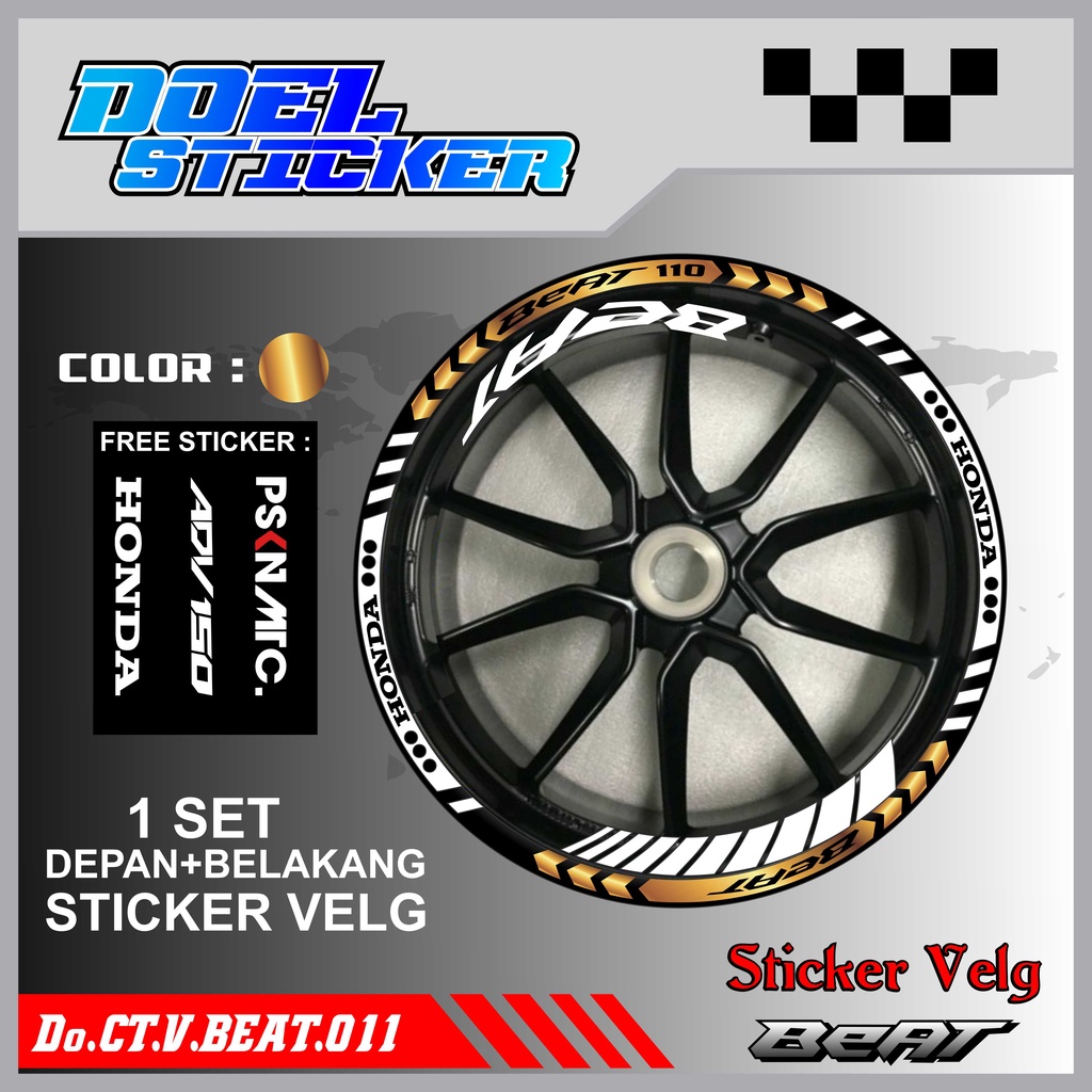 STICKER CUTTING LIST VELG HONDA BEAT VARIASI MOTOR DOEL 011