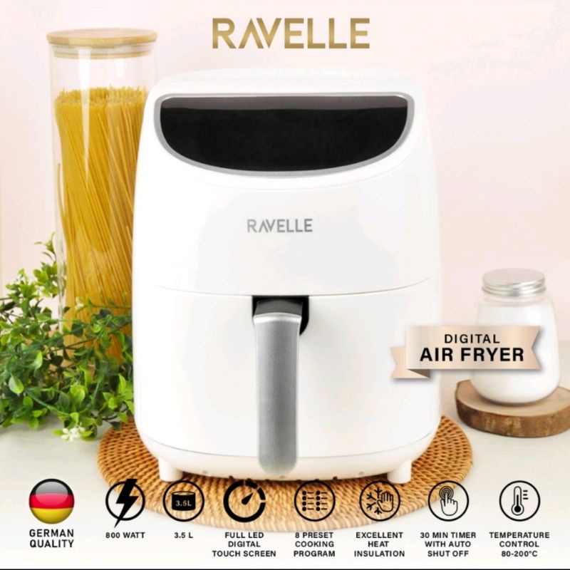 RAVELLE air fryer digital low Watt 3.5 Liter - RAF 350 - germany technology