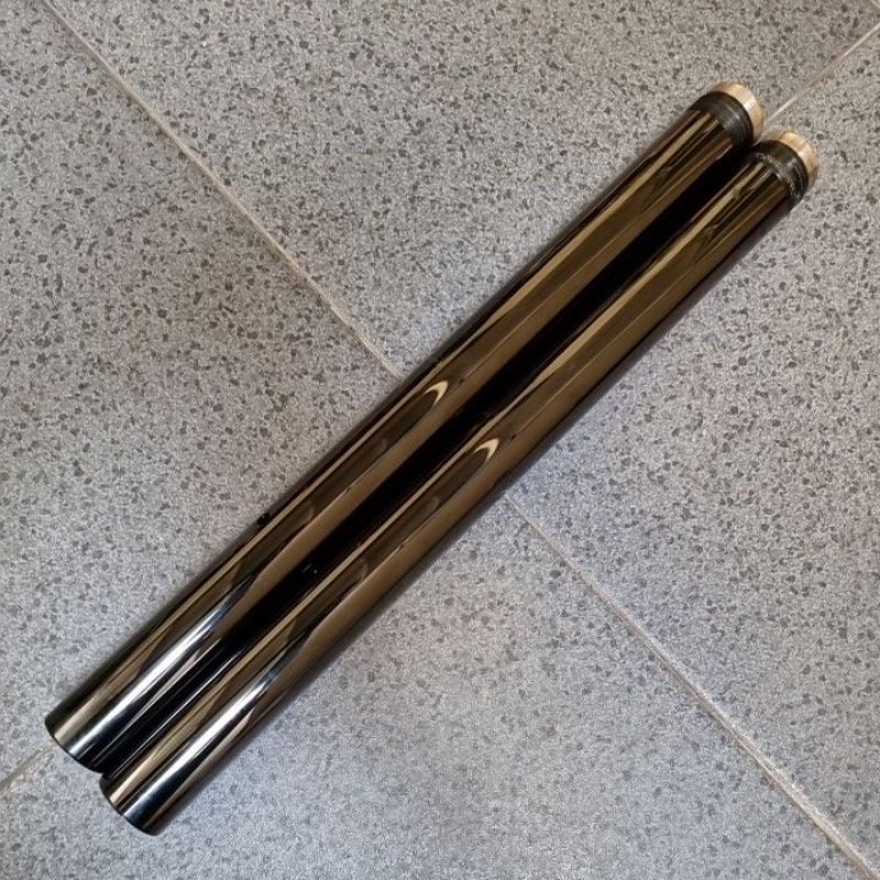 as usd upsidedown shock depan suzuki GSX GSXR 750 1000 1300 warna hitam black ukuran as 43 mm