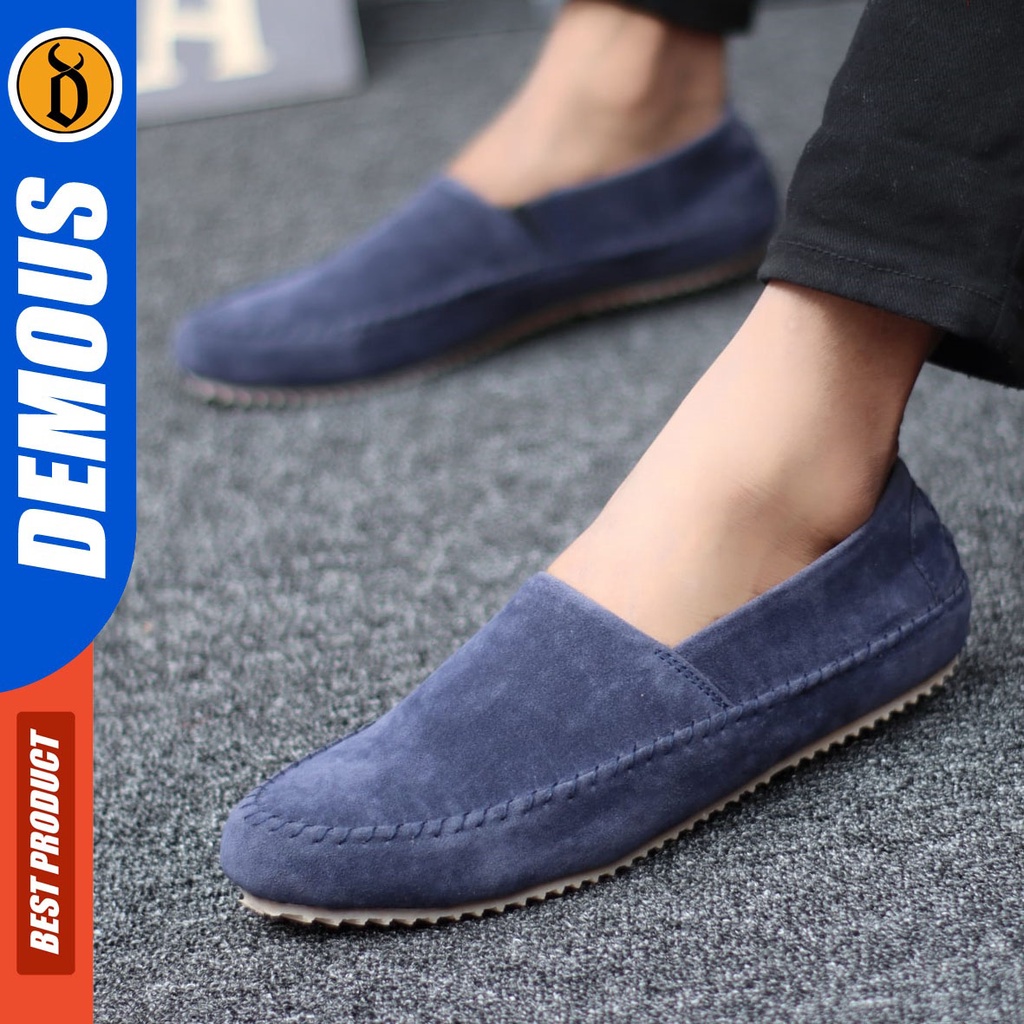 DEMOUS Celtic - Sepatu Slip On Casual Santai Slop Pria