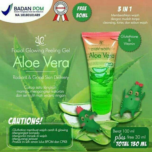 SYB Aloevera Facial Glowing Peeling Gel Aloe Vera BPOM